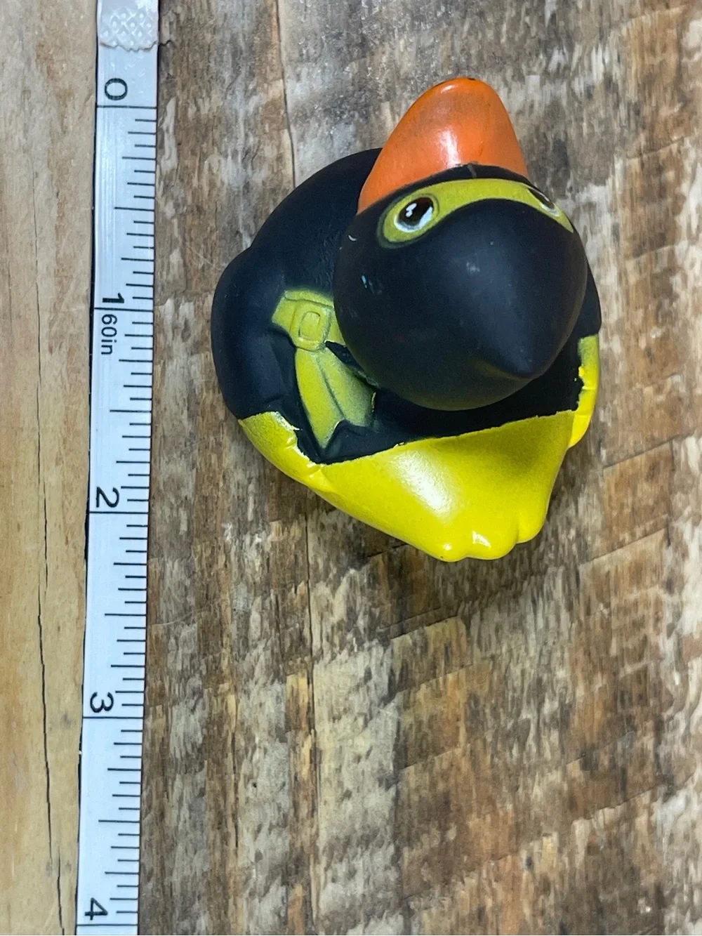 Black Yellow Ninja Rubber Ducky Bath Tub Squirter 3” Water Pool Swim Duck Figure